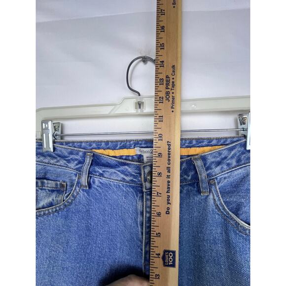 Carbon2Cobalt Women's Size 4 Blue Tapered Leg Zip Front Preppy Y2K Denim Jeans - Picture 4 of 8